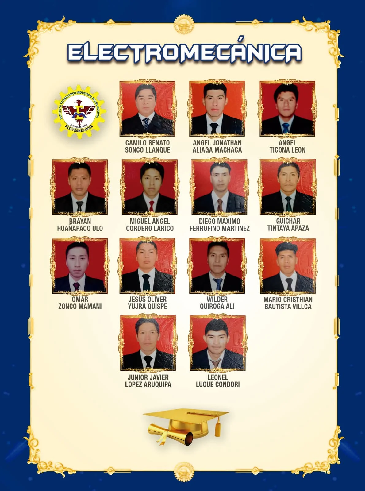 Cuarta página de la lista de graduados II-2025